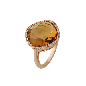 18ct Gold Citrine Rings