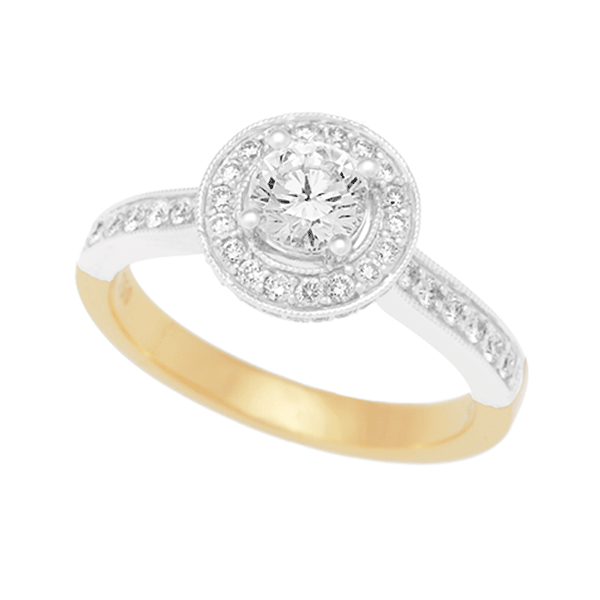 18ct Gold Halo Engagement Ring