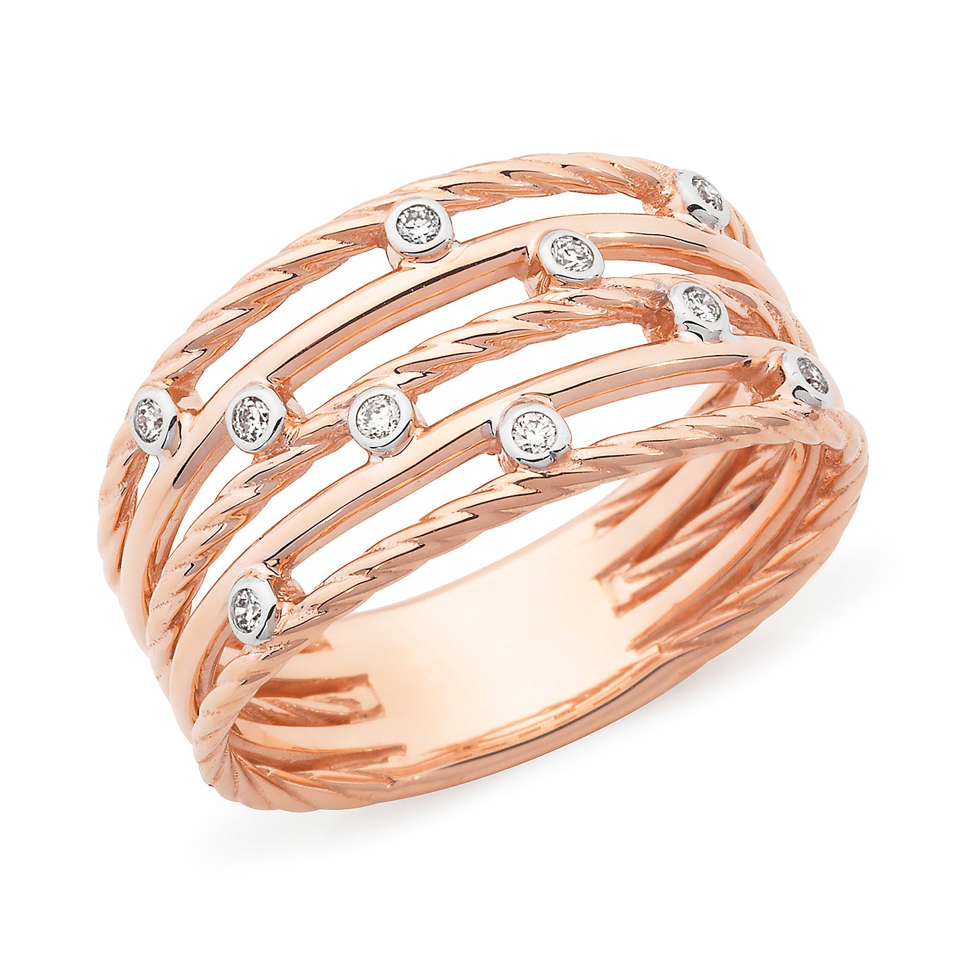 MMJ - Diamond Bezel Set Diamond Dress Ring