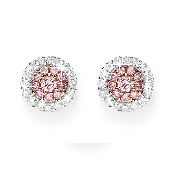Desert Diamonds 9ct Pink Diamond Earrings