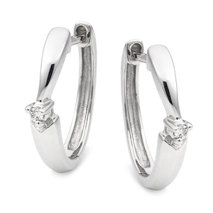 MMJ - Diamond Claw Set Huggie Earring