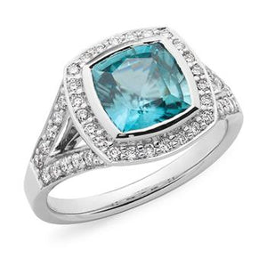 MMJ - Aquamarine & Diamond Dress Ring